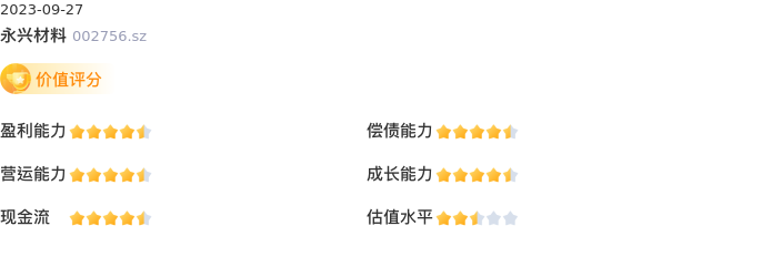 基本面-公司信息：永兴材料股票基本面分析报告