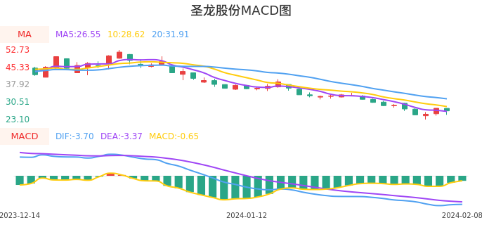技术面-筹码分布、MACD图：圣龙股份股票技术面分析报告