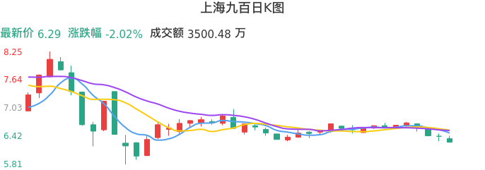 整体分析-日K图：上海九百股票整体分析报告