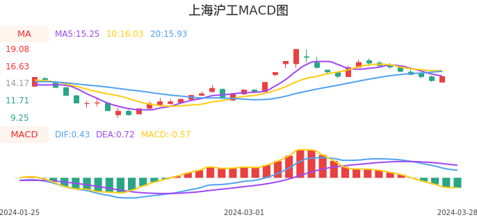 技术面-筹码分布、MACD图：上海沪工股票技术面分析报告