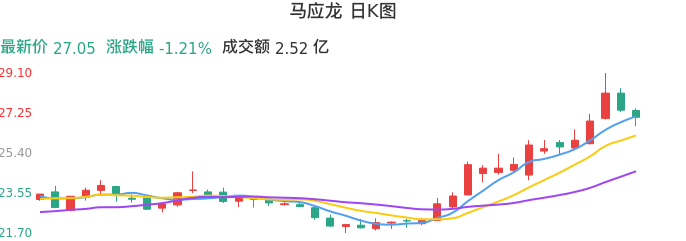 整体分析-日K图：马应龙股票整体分析报告