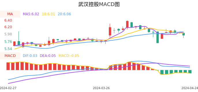 技术面-筹码分布、MACD图：武汉控股股票技术面分析报告