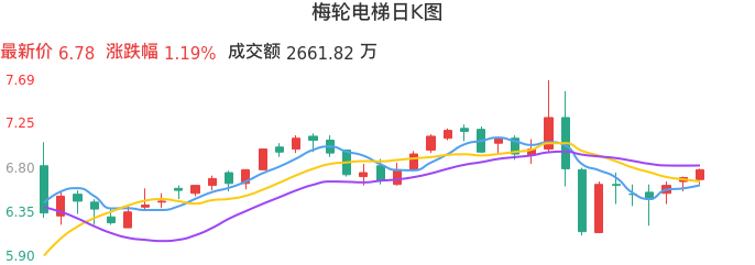 整体分析-日K图：梅轮电梯股票整体分析报告