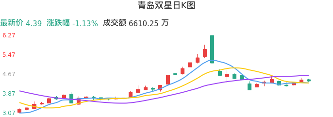 整体分析-日K图：青岛双星股票整体分析报告
