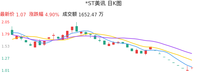 整体分析-日K图:*ST美讯股票整体分析报告