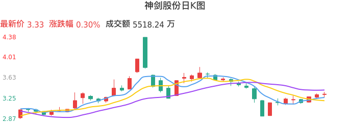 整体分析-日K图：神剑股份股票整体分析报告