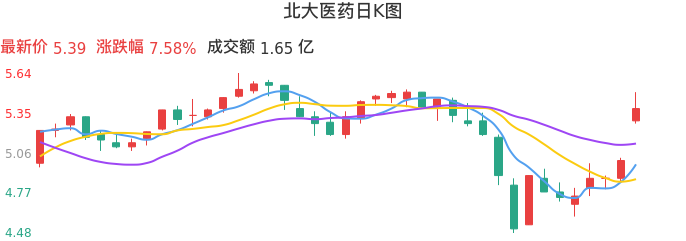 整体分析-日K图：北大医药股票整体分析报告