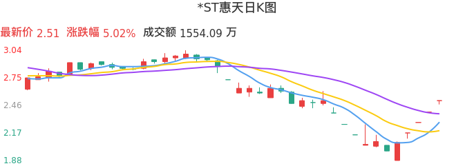 整体分析-日K图：*ST惠天股票整体分析报告
