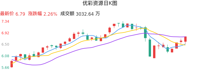 整体分析-日K图：优彩资源股票整体分析报告