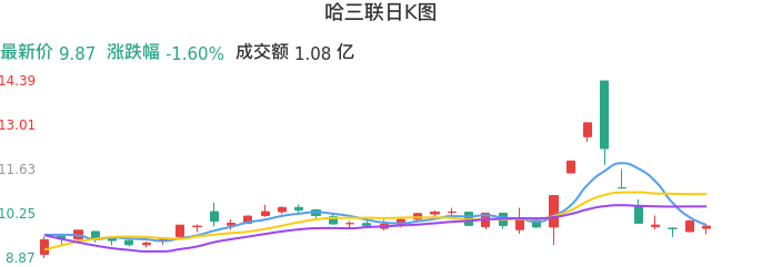 整体分析-日K图：哈三联股票整体分析报告