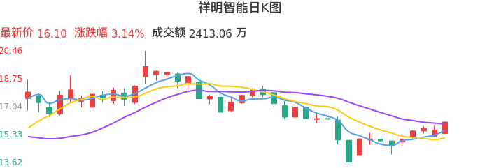 整体分析-日K图：祥明智能股票整体分析报告