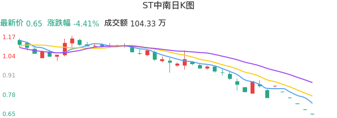 整体分析-日K图：ST中南股票整体分析报告