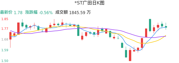 整体分析-日K图：*ST广田股票整体分析报告