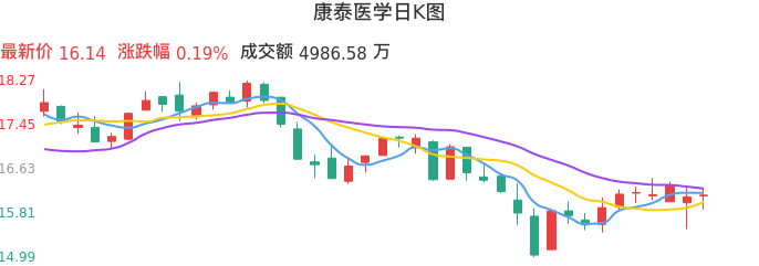 整体分析-日K图：康泰医学股票整体分析报告