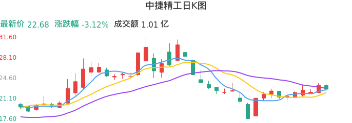 整体分析-日K图：中捷精工股票整体分析报告
