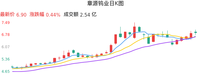 整体分析-日K图：章源钨业股票整体分析报告