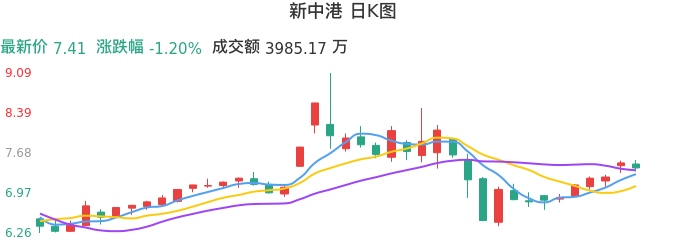 整体分析-日K图：新中港股票整体分析报告