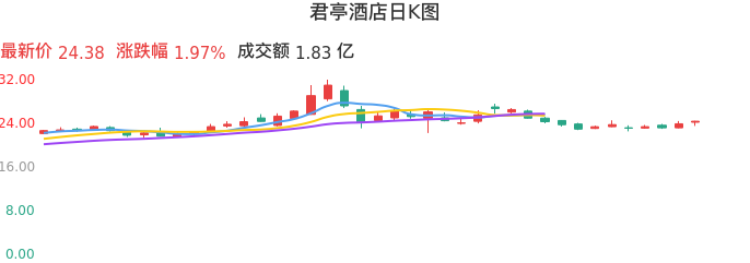 整体分析-日K图：君亭酒店股票整体分析报告