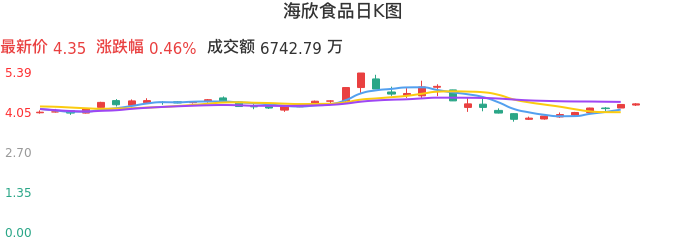 整体分析-日K图：海欣食品股票整体分析报告