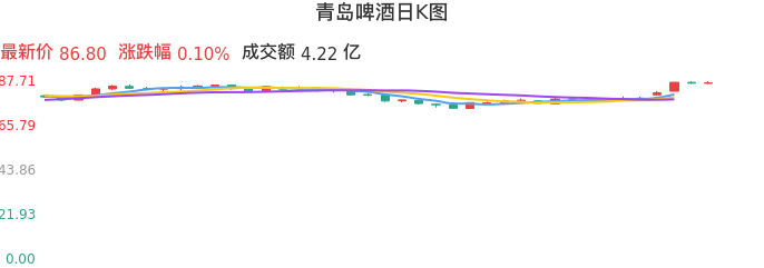 整体分析-日K图：青岛啤酒股票整体分析报告