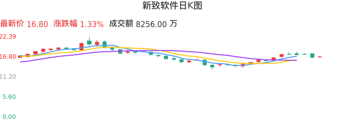 整体分析-日K图:新致软件股票整体分析报告