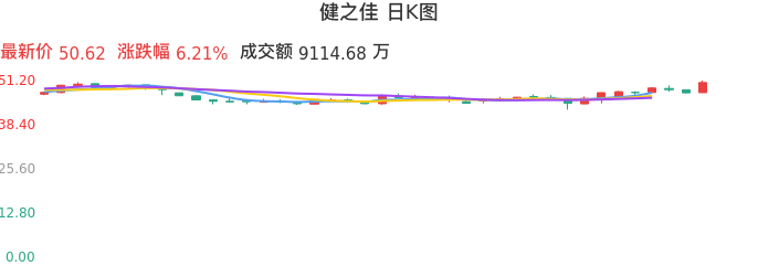 整体分析-日K图:健之佳股票整体分析报告