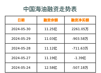 中国海油融资表